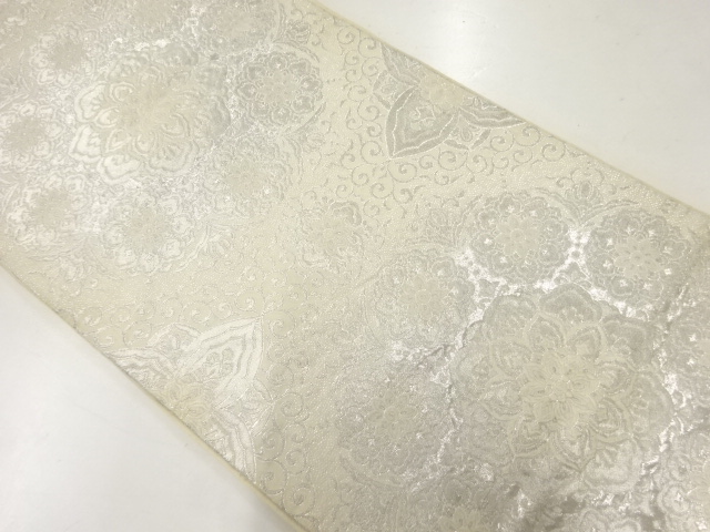 アンティーク　華紋模様織出し袋帯（材料）